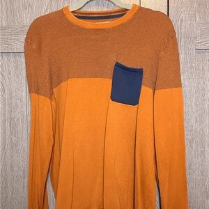 Orange and Blue Colorblock Sweater
